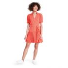 Floral Flutter Sleeve Pleated Wrap Dress - Alexis For Target Orange Xxs