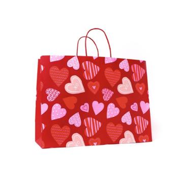 Spritz Vogue Bag Valentine's Multi Heart On Red -
