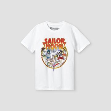 Boys' Sailor Moon Short Sleeve Graphic T-shirt - White