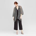 Estee & Lilly Striped Shimmer Layering Wrap Jacket Ruana -