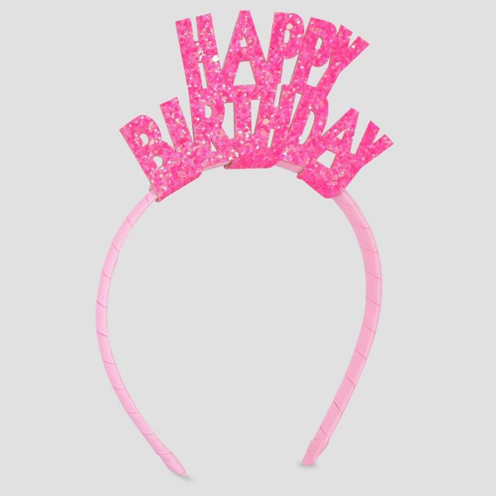Toddler Girls' Happy Birthday Headband - Cat & Jack Pink