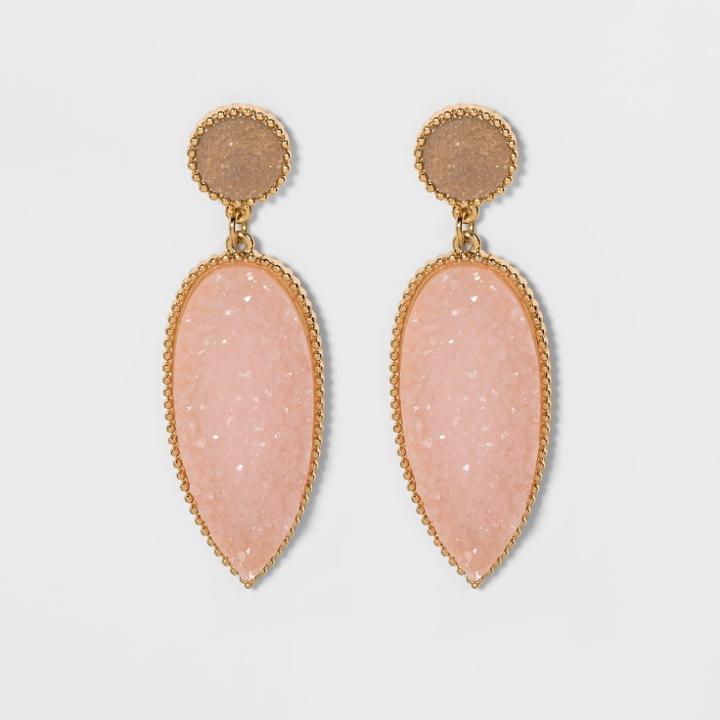 Sugarfix By Baublebar Lustrous Druzy Drop Earrings - Light Gray, Girl's,
