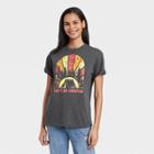 Fifth Sun Women's Let's Go Camping Short Sleeve Graphic T-shirt - Charcoal Gray