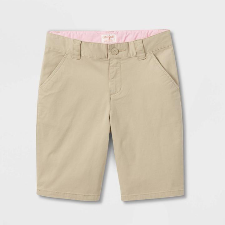 Girls' Uniform Chino Shorts - Cat & Jack Khaki