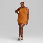 Women's Plus Size Sleeveless Dress - Wild Fable Rust
