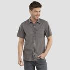 Dickies Men's Contemporary Fit Short Sleeve Button-down Shirt - Black