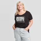 Ripple Junction Women's Michael Scott Plus Size Short Sleeve T-shirt (juniors') - Black 1x, Women's,