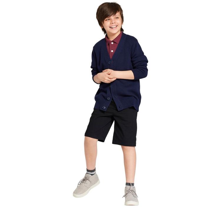 Boys' V-neck Uniform Cardigan - Cat & Jack Navy S, Boy's, Size: