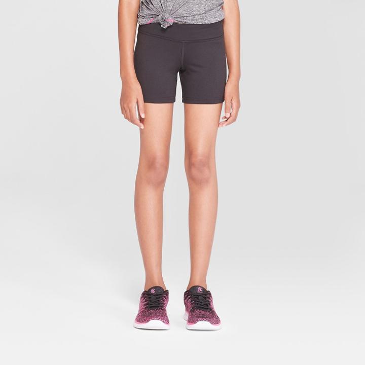 Girls' Performance Yoga Shorts - C9 Champion Black S, Girl's,