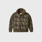 Men's Big & Tall Camo Print Fullzip Sherpa Lined Hooded Fleece Jacket - Goodfellow & Co 3xbt,