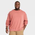 Men's Big & Tall Relaxed Fit Crew Neck Pullover Sweatshirt - Goodfellow & Co Red