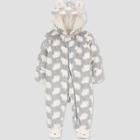 Baby Pram Bear Footed Snowsuit Jacket - Just One You Made By Carter's Gray Newborn