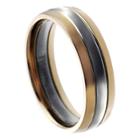 Men's Daxx Titanium Two - Toned Rose Gold Plated Band (6 Mm) (12), Size: