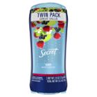 Secret Fresh Antiperspirant And Deodorant Clear Gel Twin Pack Summer Berry