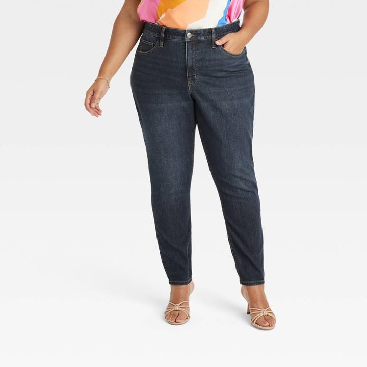 Women's High-rise Skinny Jeans - Ava & Viv Dark Wash