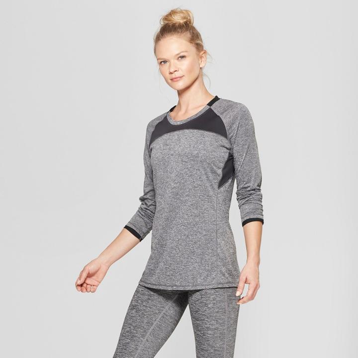Women's Long Sleeve Run T-shirt - C9 Champion Grey
