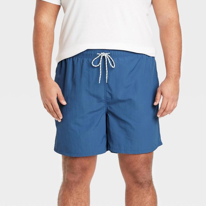 Men's Big & Tall 7 Swim Trunks - Goodfellow & Co Blue