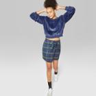 Women's Faux Fur Pullover - Wild Fable Navy