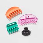 Claw Hair Clip 4pk - Wild Fable Pink/green