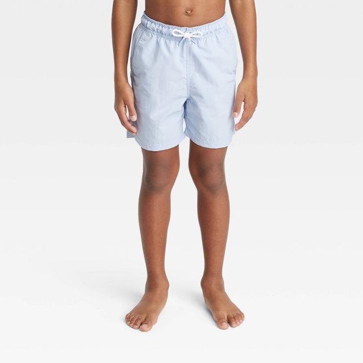 Boys' 'family Story' Solid Swim Trunks - Cat & Jack Blue