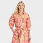 Women's Puff Elbow Sleeve Button-down Shirt - Who What Wear Coastal Pristine