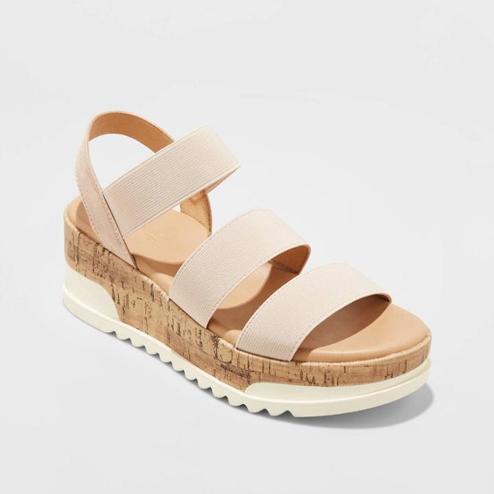 Women's Benni Sporty Cork Bottom Platform Pumps - Universal Thread Blush
