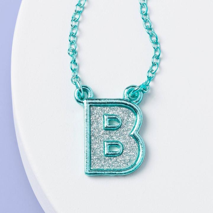 Girls' 'b' Necklace - More Than Magic Teal, Blue