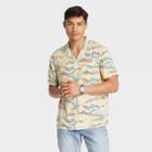 Men's Short Sleeve Button-down Camp Shirt - Goodfellow & Co Earth Tones