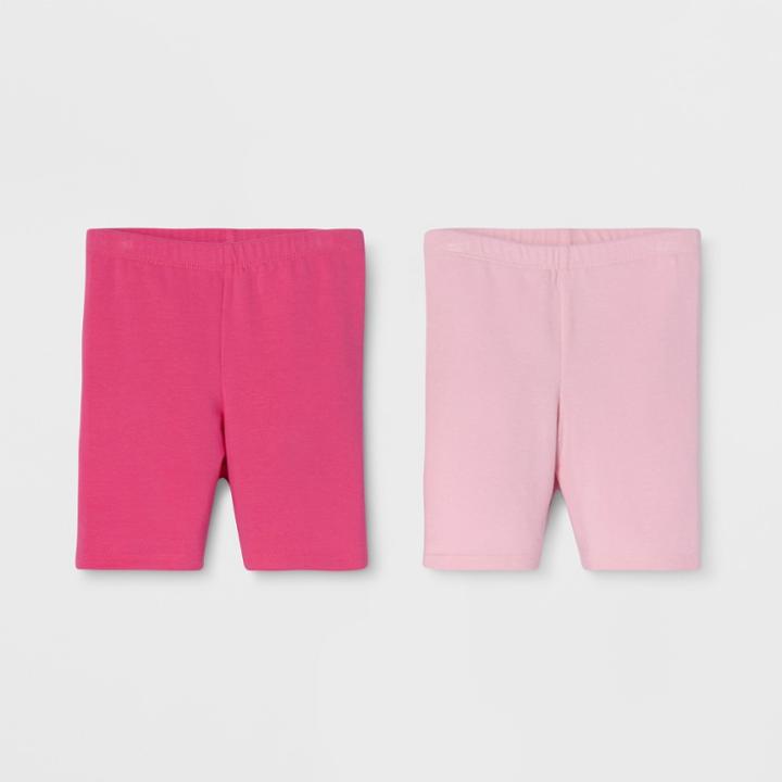 Toddler Girls' Trouser Shorts - Cat & Jack Dark Pink/light Pink