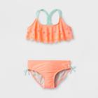 Girls' Eyelet Laser Cut Bikini Set - Cat & Jack Orange