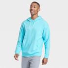 Men's Cotton Fleece Hooded Sweatshirt - All In Motion Aqua Blue