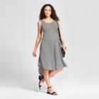 Maternity Sleeveless Bias Mini Stripe Dress - Isabel Maternity By Ingrid & Isabel Black/white Xxl, Infant Girl's