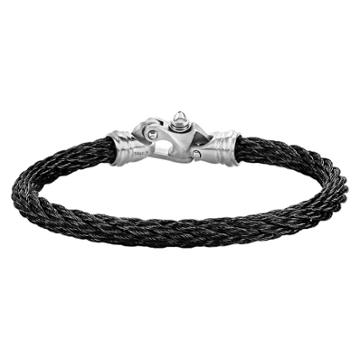 Men's Crucible Steel Cable Bracelet - Black - Size