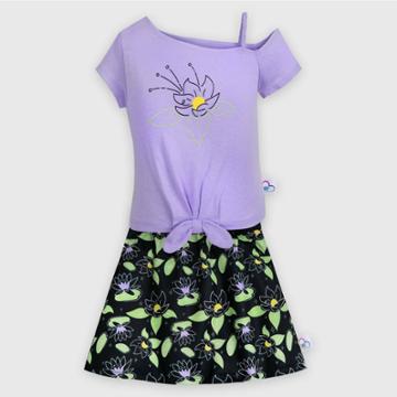 The Princess And The Frog Girls' Disney Tiana 2pc Top And Bottom Matching Set - 4 - Disney Store, One Color