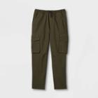 Boys' Relaxed Fit Cargo Pull-on Pants - Art Class Olive