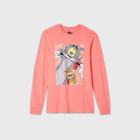 Men's Tom And Jerry Long Sleeve Graphic T-shirt - Pink