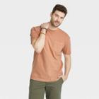 Men's Standard Fit Short Sleeve Crewneck T-shirt - Goodfellow & Co Apricot Orange