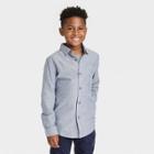 Boys' Long Sleeve Button-down Flannel Shirt - Cat & Jack Blue