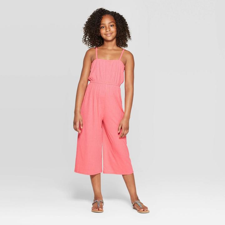 Girls' Cross Front Knit Jumpsuit - Art Class