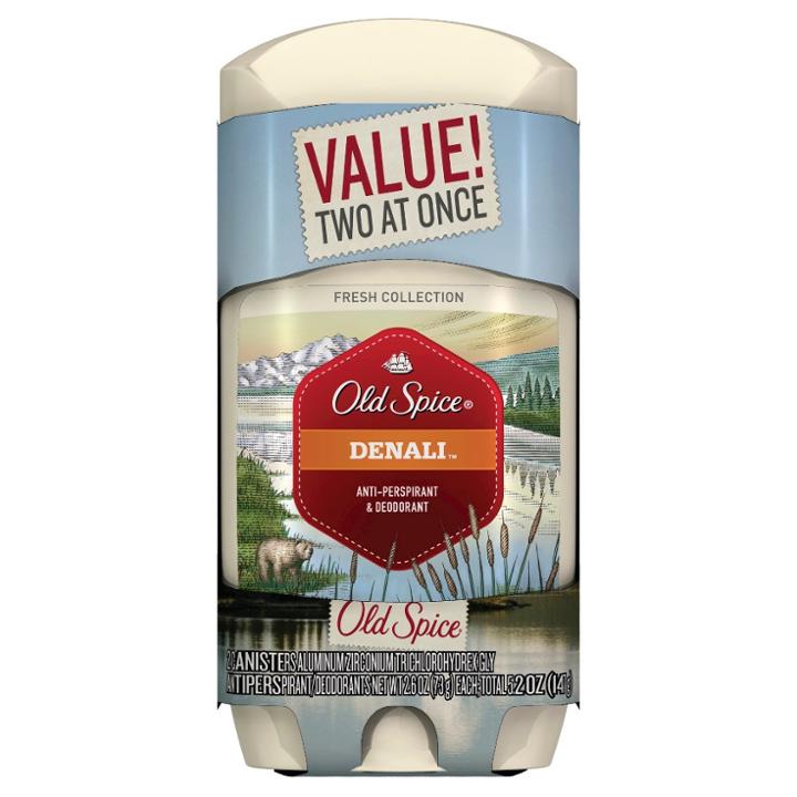 Old Spice Fresher Collection Denali Invisible Solid Antiperspirant And Deodorant Twin Pack