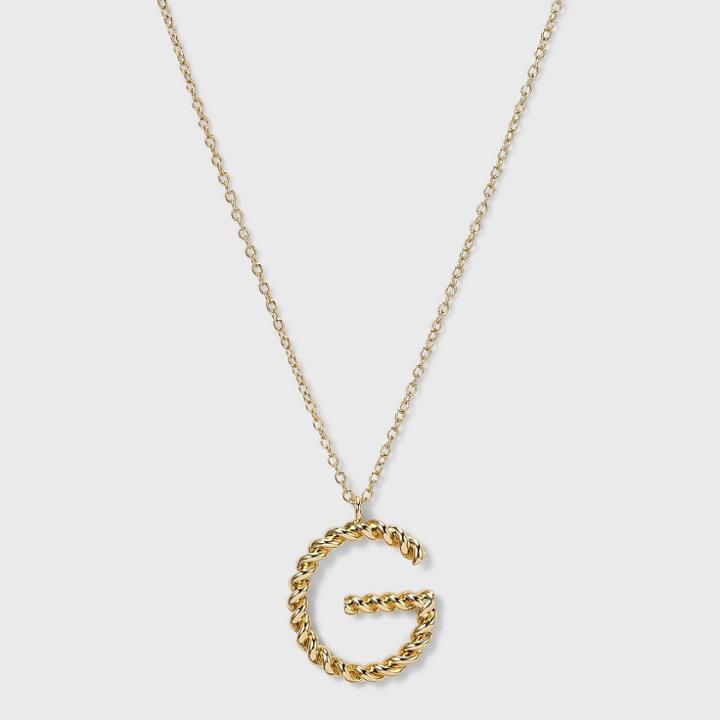 Sugarfix By Baublebar Initial G Pendant Necklace - Gold