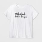 Shinsung Tongsang Women's Plus Size 'motherhood' Short Sleeve Graphic T-shirt - White