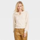 Women's Collared Pullover Sweater - Who What Wear Cream