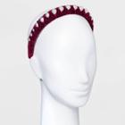 Velvet Wrapped Pearl Headband - A New Day Red