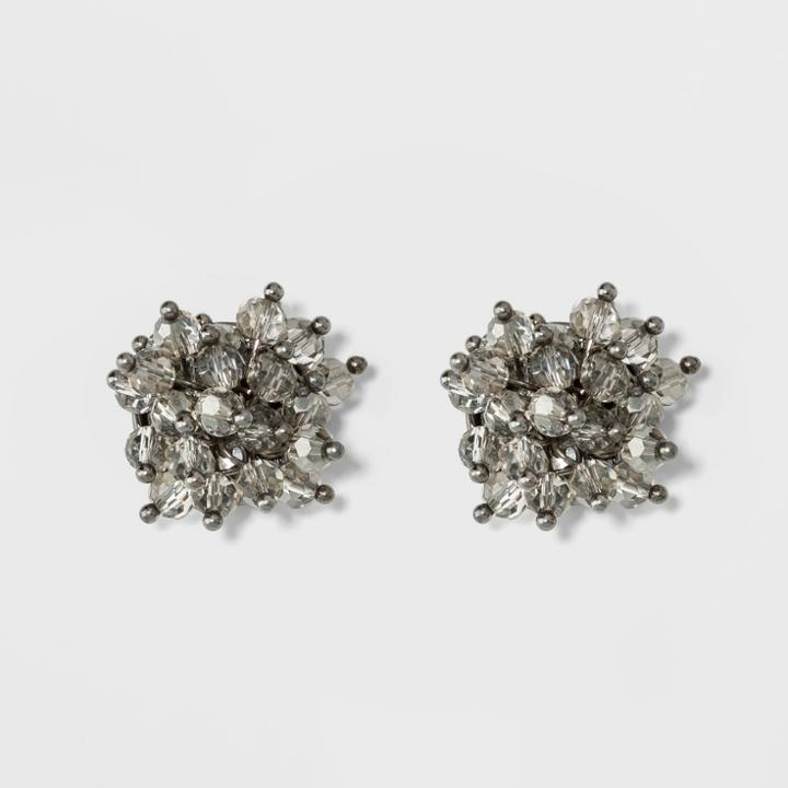 Beaded Stud Earrings - A New Day Hematite