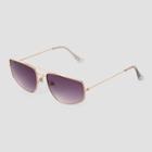 Women's Angular Aviator Sunglasses - Universal Thread Gold