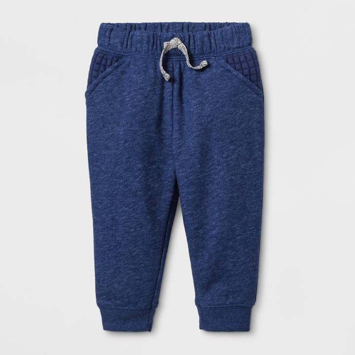 Baby Boys' French Terry Jogger Pants - Cat & Jack Navy Newborn, Blue