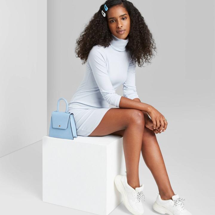 Women's Long Sleeve Bodycon Dress - Wild Fable White Hyacinth