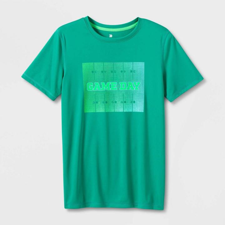 Boys' Short Sleeve 'game Day' Graphic T-shirt - All In Motion Green