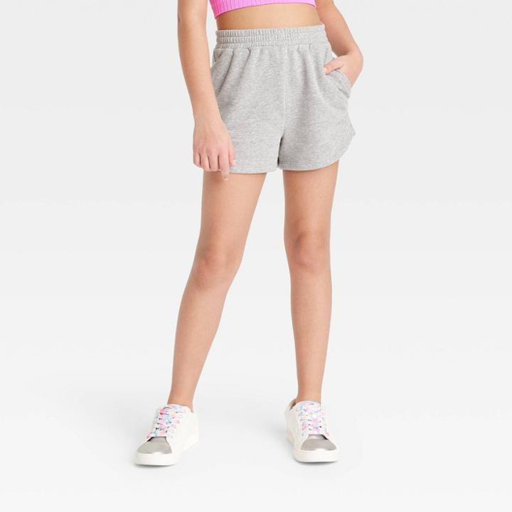 Girls' Fleece Shorts - Art Class Gray